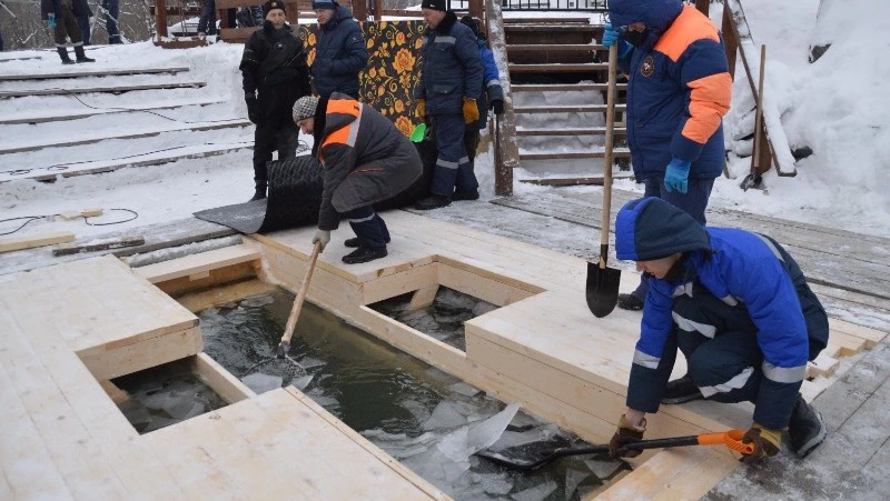 Крещенскую купель оборудуют на роднике в Охе