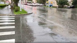 Мощный ливень с громом и молнией ударил по Южно-Сахалинску
