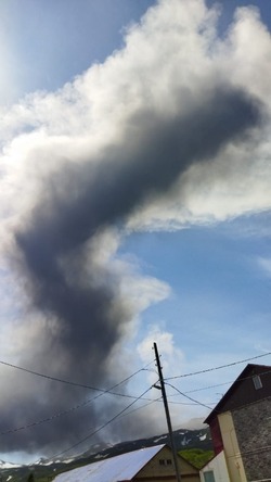 Еще один пепловый выброс зафиксировали на Парамушире