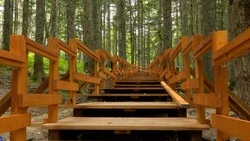 В Долинске полным ходом идет работа над благоустройством парка «Янтарный»