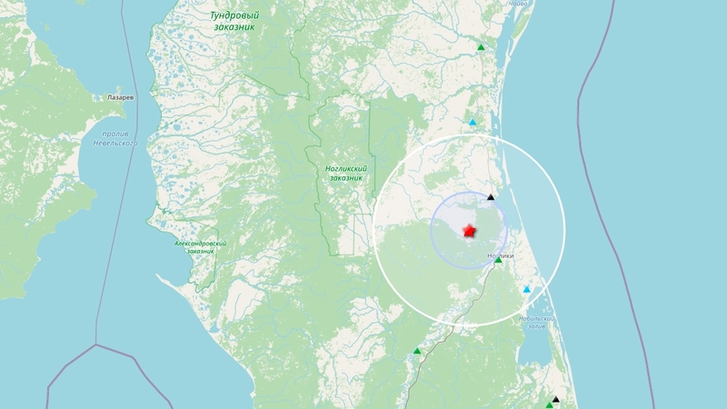 Второе землетрясение произошло около Ноглик