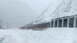 Снежная лавина сошла на трассе в Невельском районе 26 января