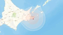Землетрясение мощностью 3 балла произошло у берегов Южных Курил 