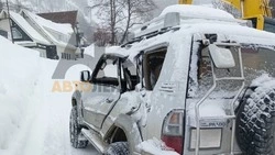 На «Горном воздухе» в Южно-Сахалинске экскаватор раздавил «Тойоту»  