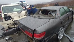 Ребенок и взрослый пострадали в ДТП с начинающим водителем в Холмском районе