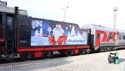 На Сахалине новогодний поезд прокатил в волшебную сказку десятки детей