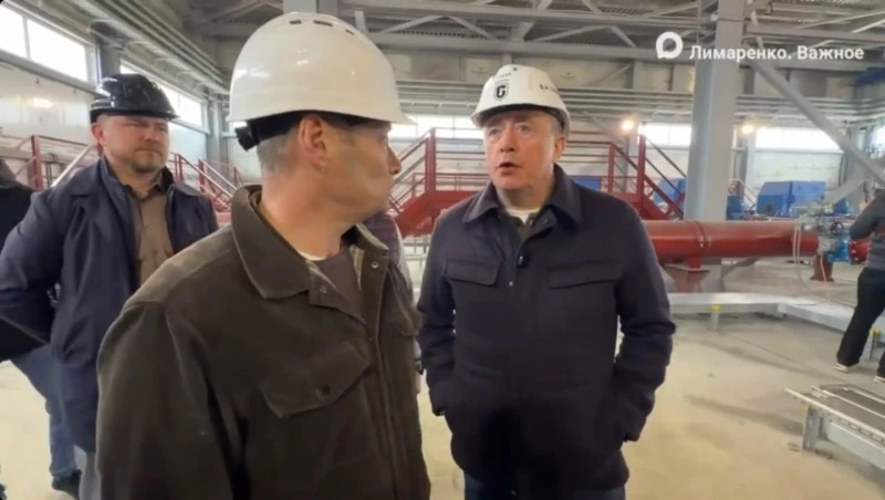 Губернатор Валерий Лимаренко проверил ход работ на водозаборе «Южный» в областном центре