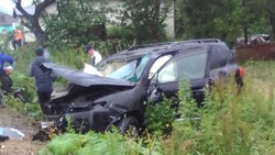 Toyota врезалась в грузовик на скользкой дороге в селе Взморье