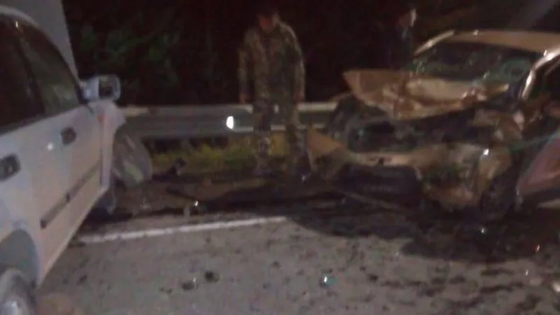 Компания молодых людей попала в жесткое ДТП на корсаковской трассе