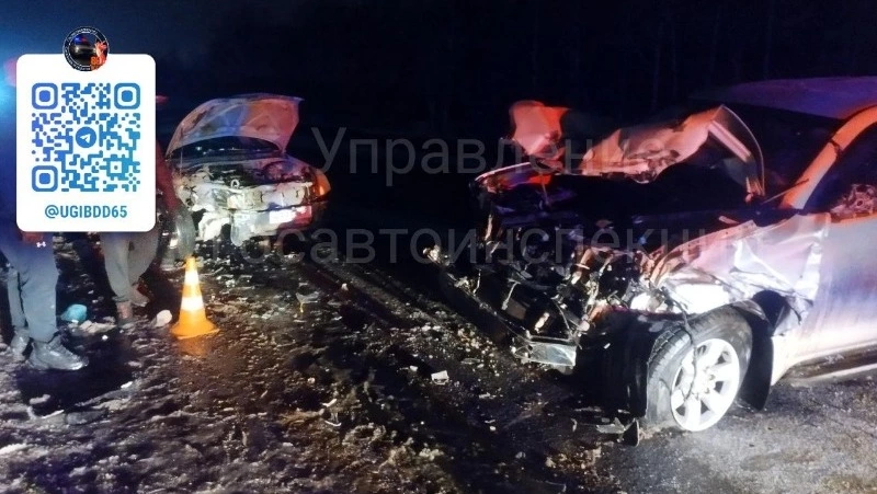 Женщина пострадала в ДТП на трассе в Долинском районе