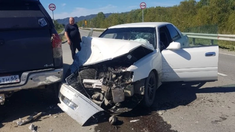 Массовое ДТП произошло возле моста в Долинске