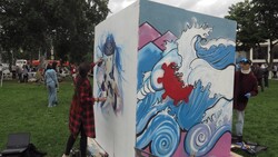 «Южный стрит фест» учит сахалинских уличных художников легкости в работе с пространством