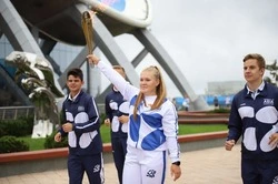 Сахалинская чемпионка София Надыршина приняла участие в эстафете огня «Дети Азии»