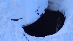 На открытый люк возле тротуара пожаловались жители Долинска