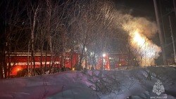 Пожарные потушили частный дом в Долинском районе 7 февраля
