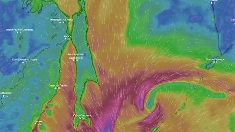 Циклон в понедельник накроет 13 районов Сахалина