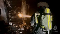 Полтора часа тушили нежилой дом восемь сотрудников МЧС в Корсакове