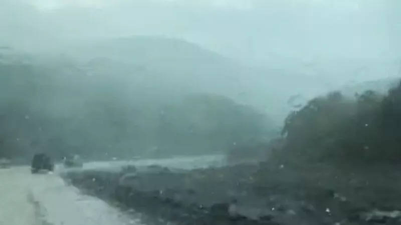 На Итурупе прошел град