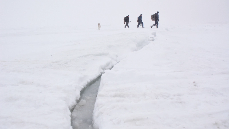 Припай в заливе Мордвинова на Сахалине отходит от берега на глазах