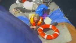 Экипаж судна «Ангел» опубликовал кадры спасения Михаила Пичугина