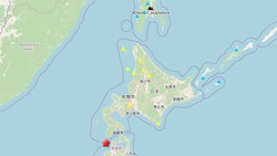 Землетрясение произошло у японских берегов по соседству с Сахалином