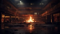 Двух человек спасли при пожаре в заброшенном доме в Охе