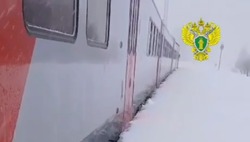 Прокуратура заинтересовалась застрявшим в снегу поездом на Сахалине