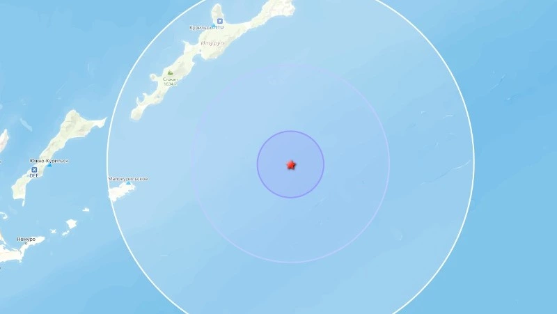 Землетрясение силой 2 балла произошло у южных берегов Курил