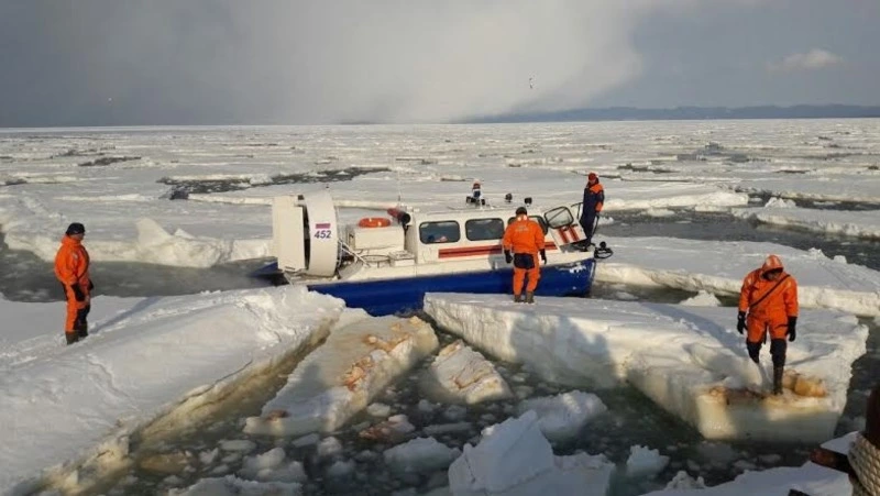 Отрыв припая произойдет на рыбном месте в заливе Мордвинова 6 марта 