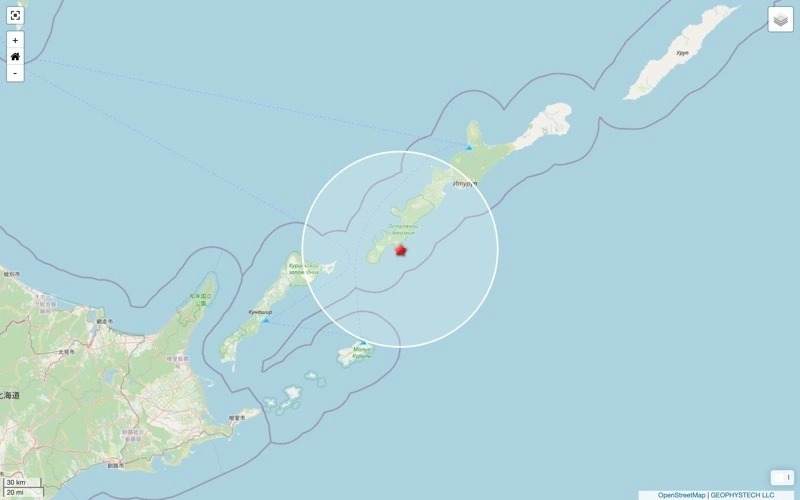Землетрясение магнитудой 4,3 зафиксировали на Курилах утром 20 ноября