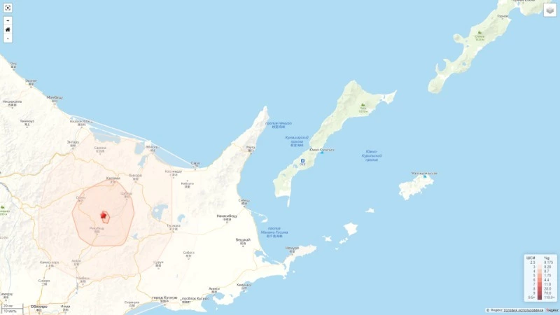 Землетрясение силой 3 балла у берега Японии ощутили жители Южных Курил