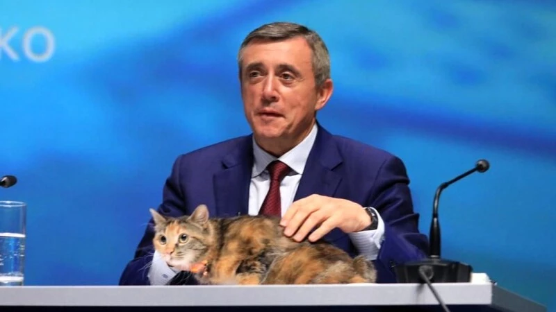 На прямой линии Валерий Лимаренко получил в подарок кошку и рассказал про свою собаку