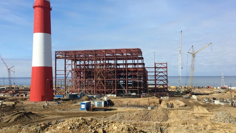 На Сахалинской ГРЭС-2 возвели каркас главного корпуса