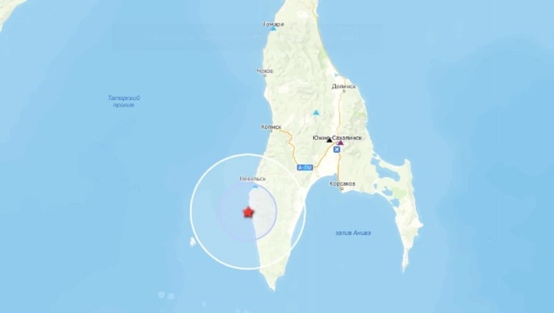 Землетрясение магнитудой 3,8 произошло у берегов Сахалина