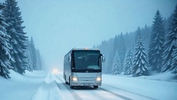 Три автобуса отменили из-за перекрытия трассы между Красногорском и Шахтерском