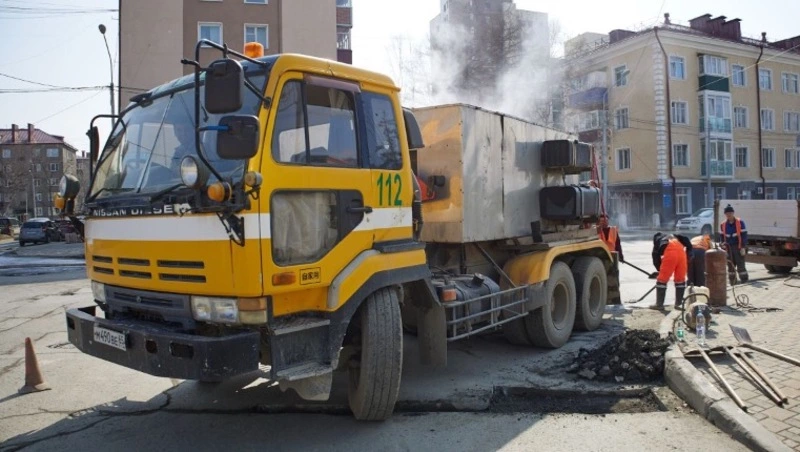Проезд на улице Красной закроют для ямочного ремонта в Южно-Сахалинске 30 марта