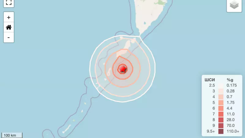 Рядом с Северо-Курильском зафиксировали землетрясение