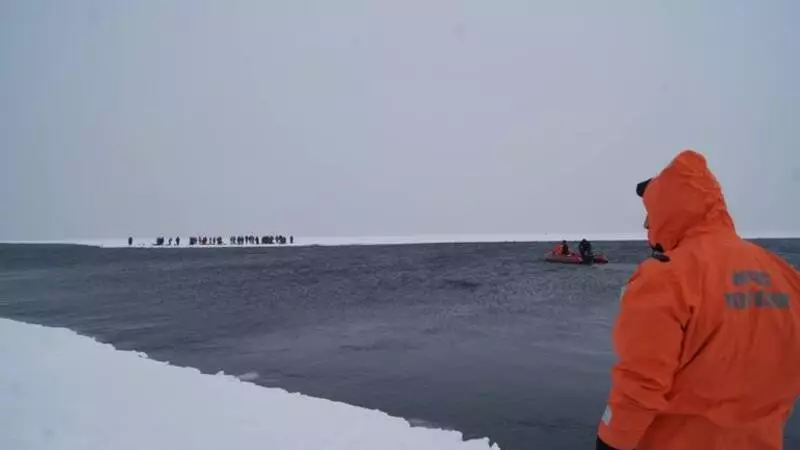 12 человек на льдине оторвало от берегов Сахалина