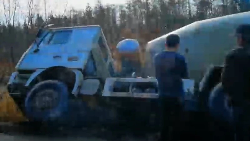 Авария с бетономешалкой произошла во второй раз на дороге Ильинское — Арсентьевка