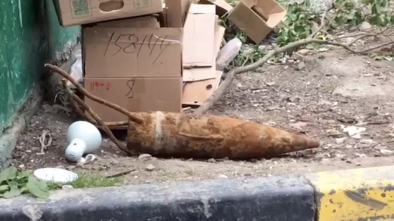 Снаряд, найденный на помойке в Южно-Сахалинске, отправили на утилизацию