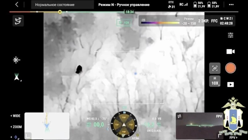 Полицейские с помощью дрона нашли сноубордистов, заблудившихся в лесу у горы Красной на Сахалине