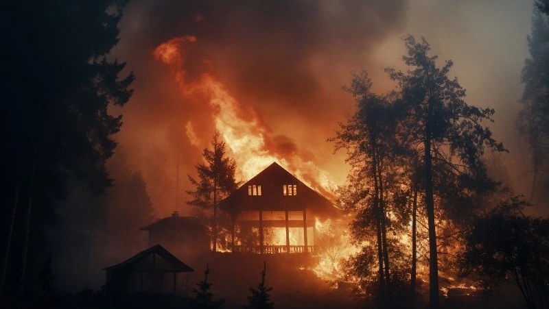 Два дачных дома загорелись на Сахалине за сутки 