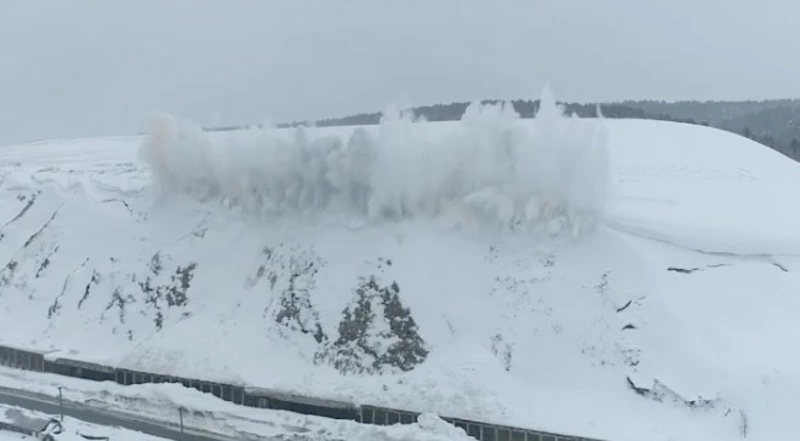 В сети появились впечатляющие кадры схода лавины на Сахалине