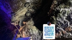 Пьяный водитель улетел в кювет и перевернул машину в Южно-Сахалинске 