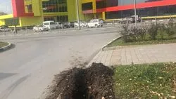 Большегруз, испортивший газон, ищут в Южно-Сахалинске