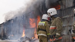 Пожарные почти три часа тушили хозяйственную пристройку в Макаровском районе