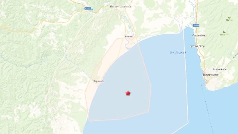 Землетрясение магнитудой 2,7 произошло в 7 км от берегов залива Анива