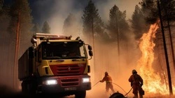 Ранним утром на трассе Южно-Сахалинск — Оха загорелся грузовик