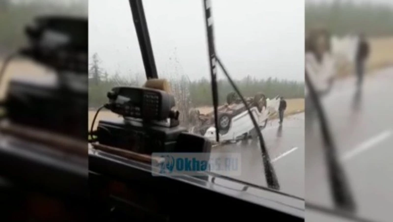 «УАЗ Патриот» перевернулся на севере Сахалина