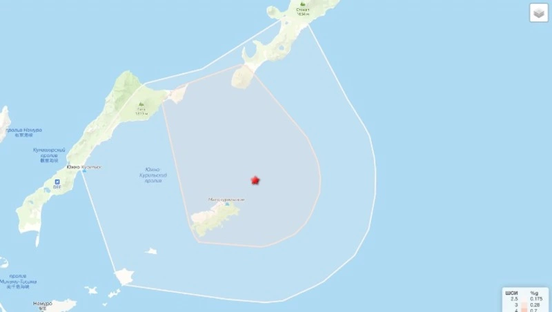 Землетрясение магнитудой 3,9 ощутили на Шикотане